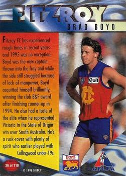 1996 Select AFL Centenary Series #36 Brad Boyd Back